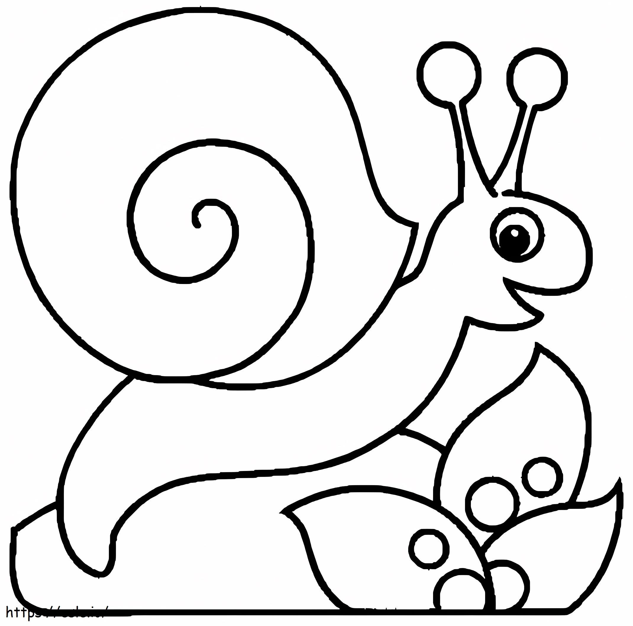 Schnecke, Zeichnung, Auf, A, Leaf ausmalbilder
