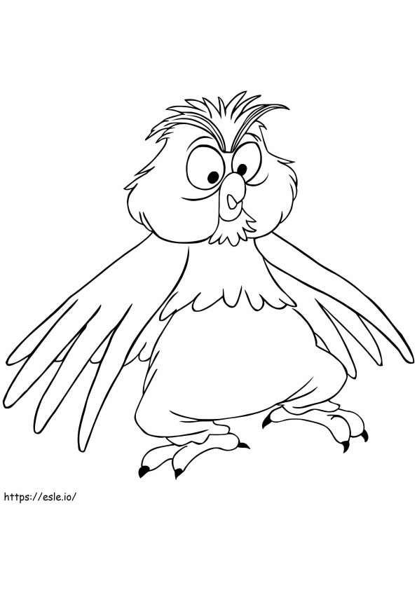 Archimedes The Owl coloring page