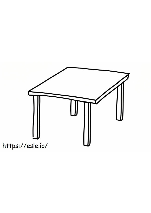 Plain Table coloring page