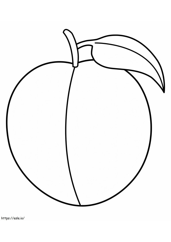 Yksinkertainen persikka 1 värityskuva