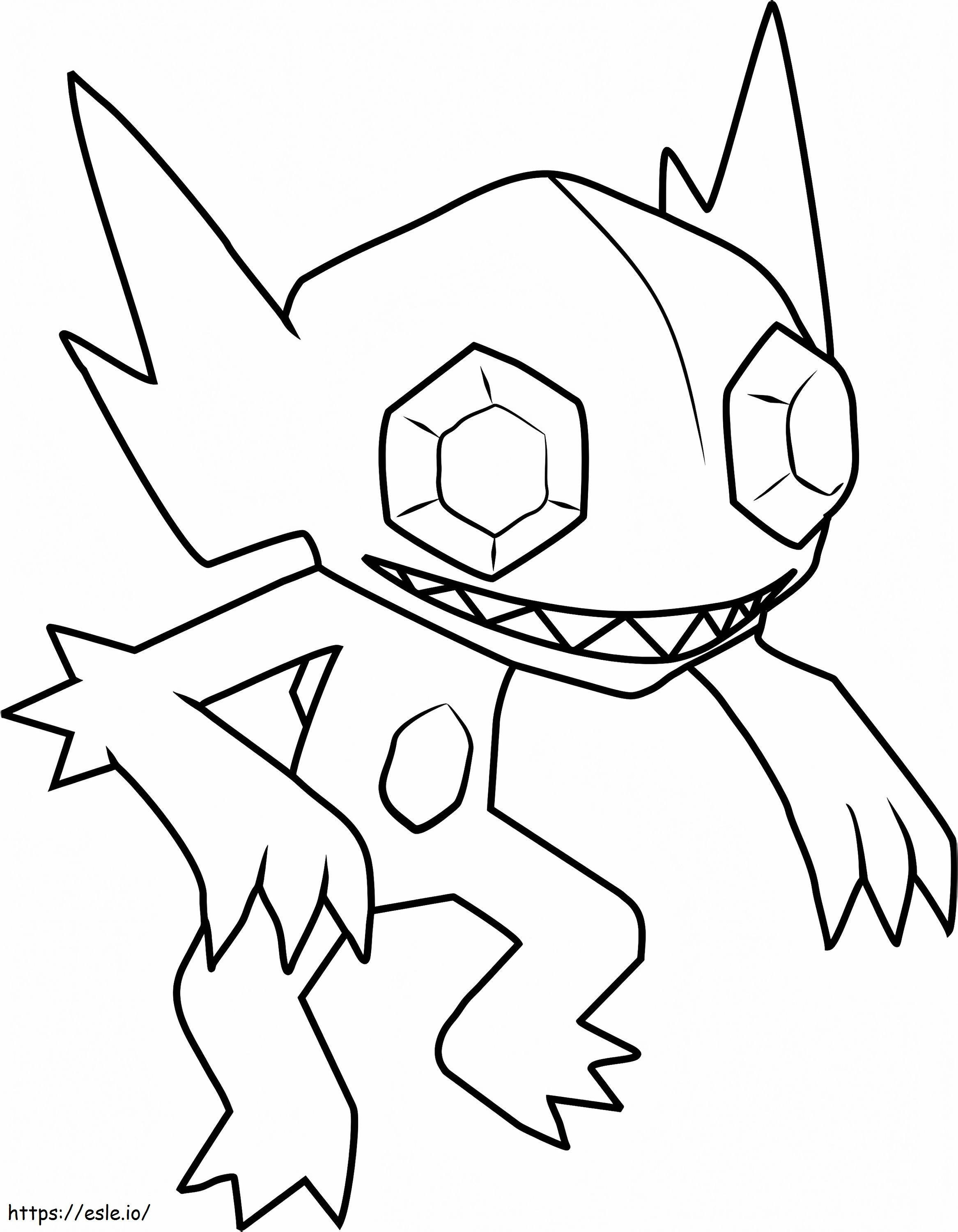 Coloriage  Sableye Pokémon A4 à imprimer dessin