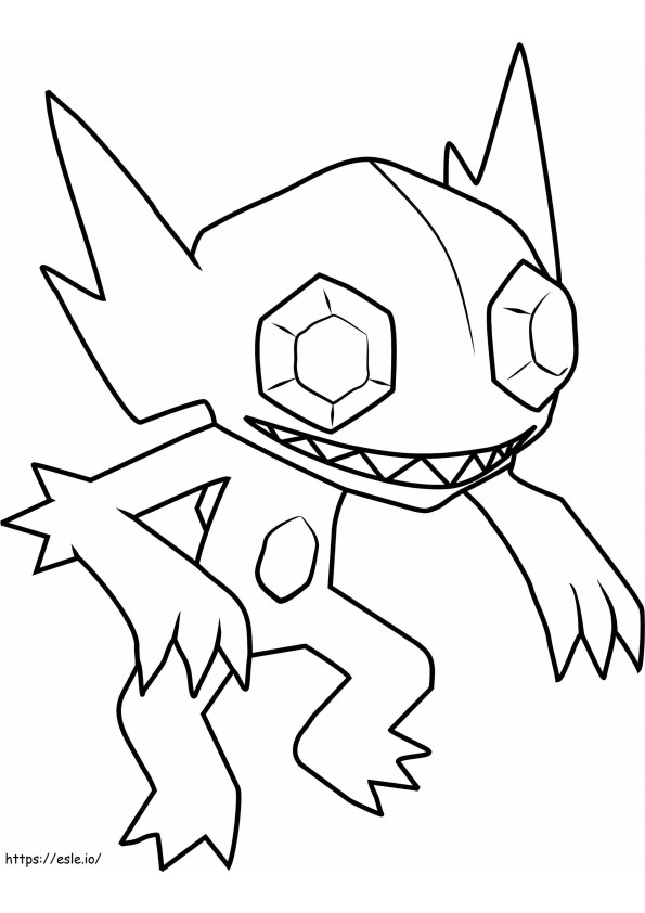 Coloriage  Sableye Pokémon A4 à imprimer dessin