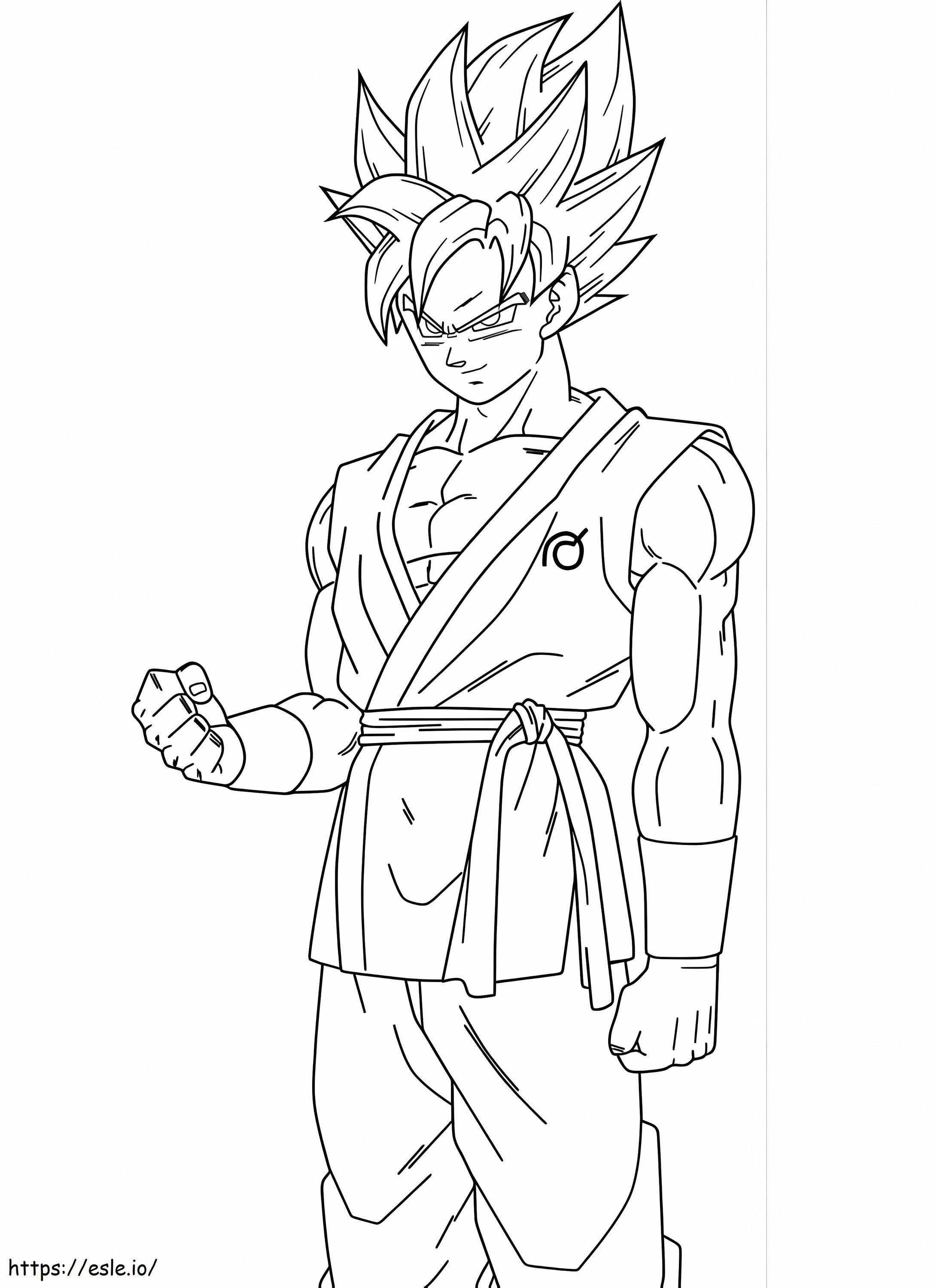 Cool Son Goku coloring page