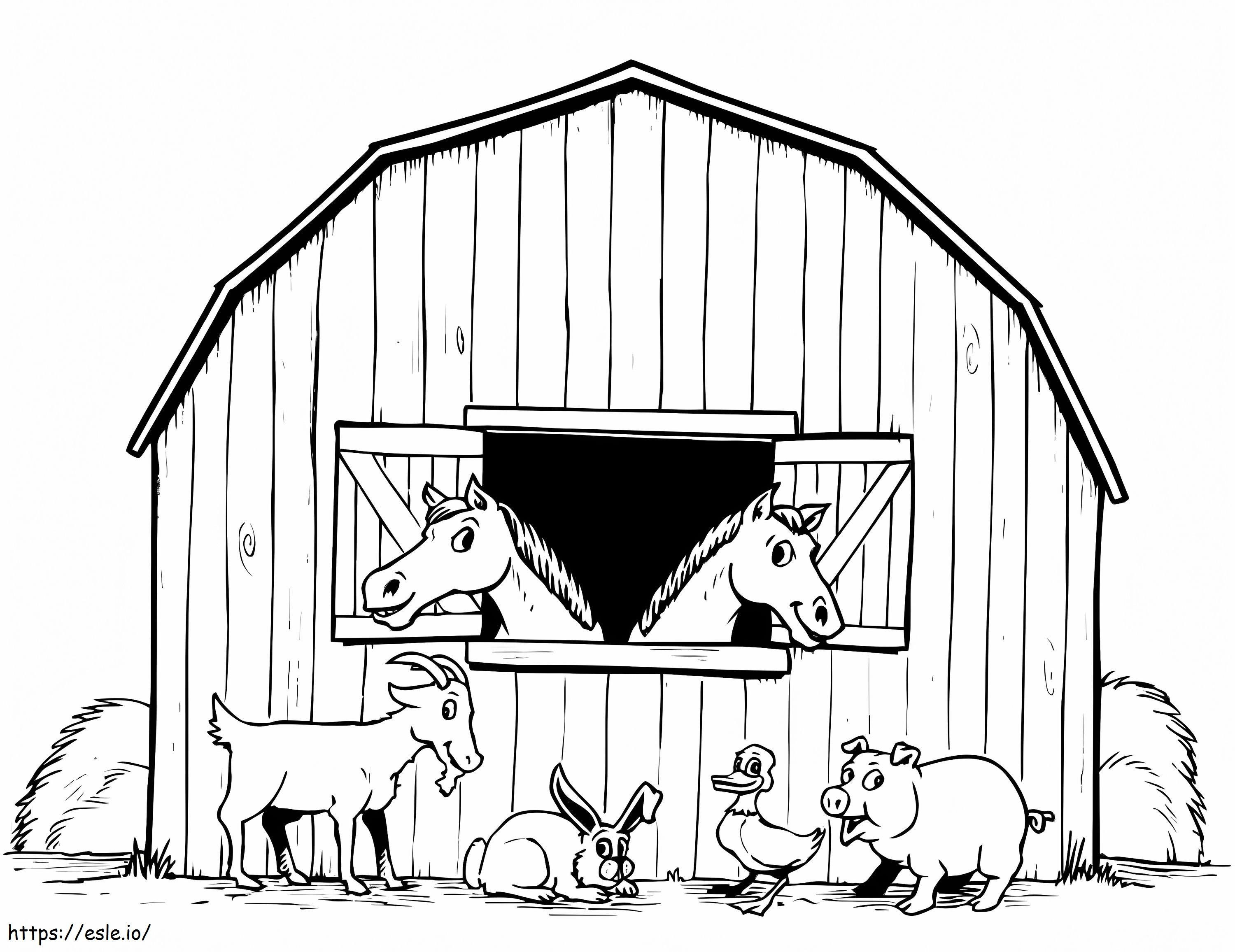 Barnyard Animals coloring page