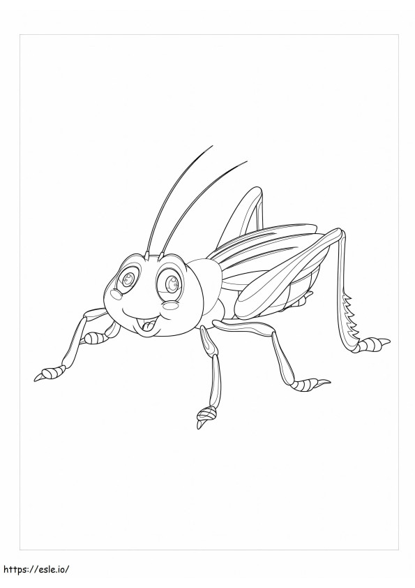 Coloriage Cricket kawaii à imprimer dessin