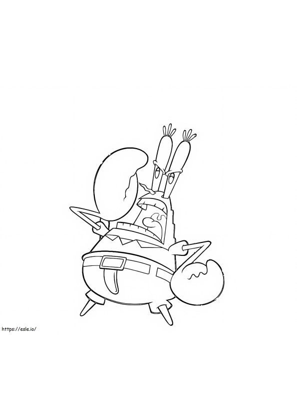 Awesome Mr. Krabs Angry coloring page