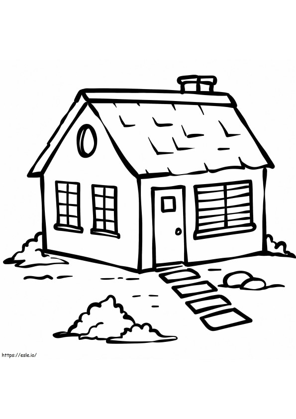 Basic House coloring page