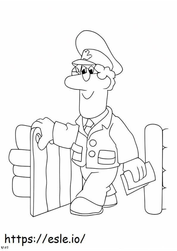 Postman Entered The House coloring page