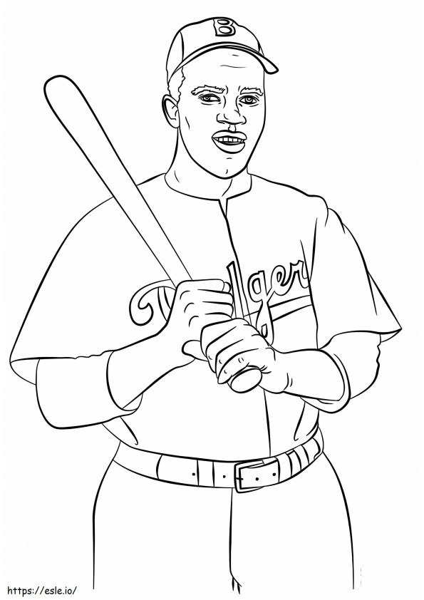 Jackie Robinson 1 coloring page