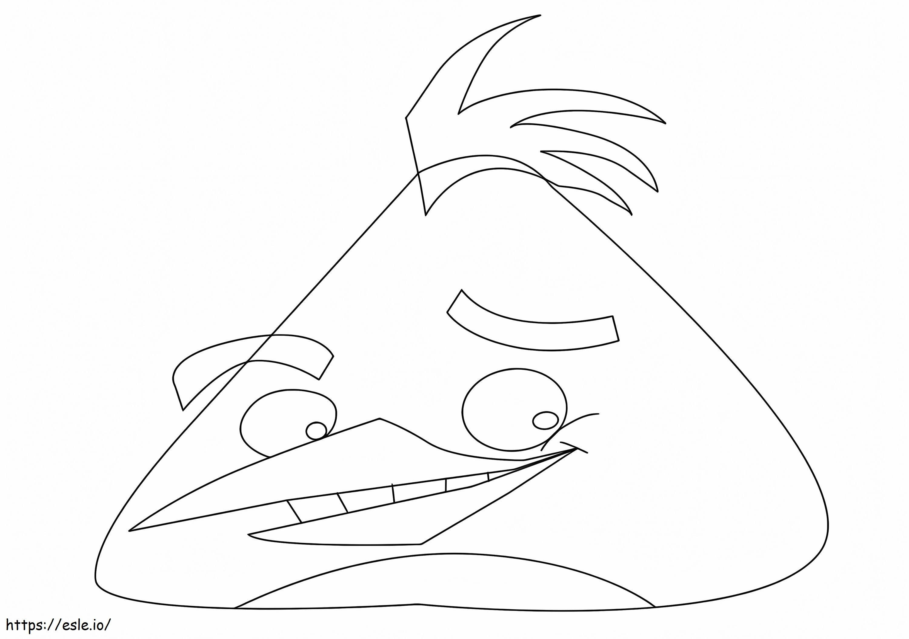 Funny Yellow Bird From Angry Birds coloring page