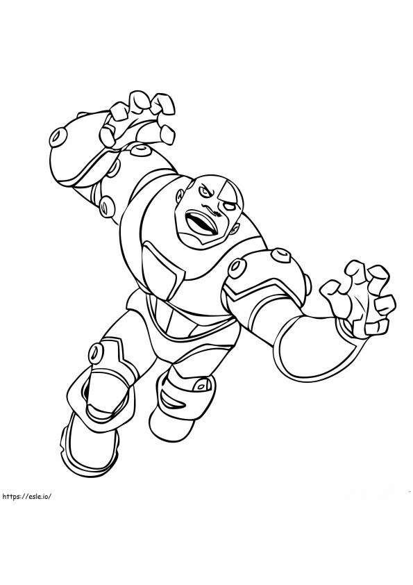 Cyborg Attack coloring page
