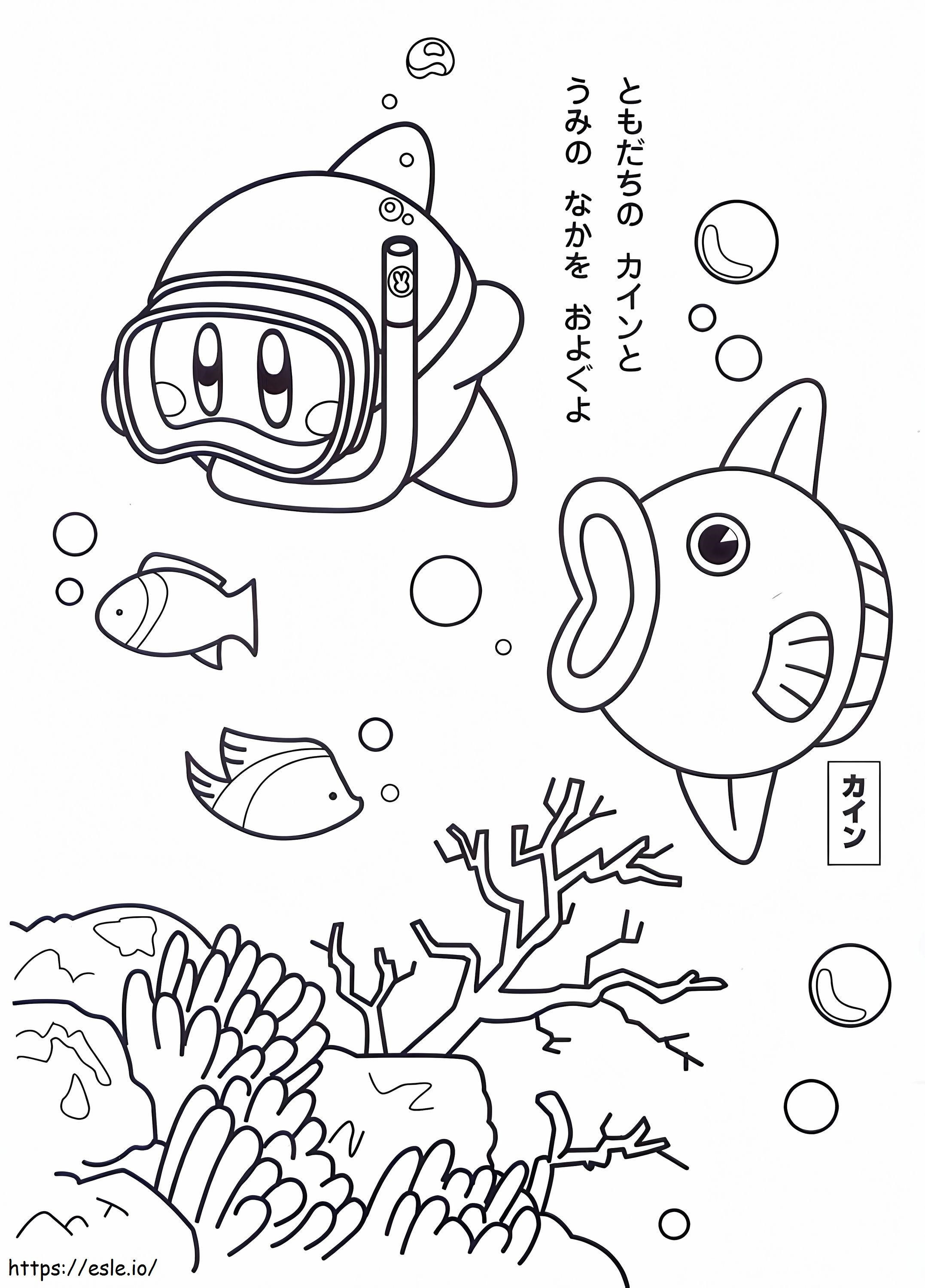 Kirby Sous Locean coloring page