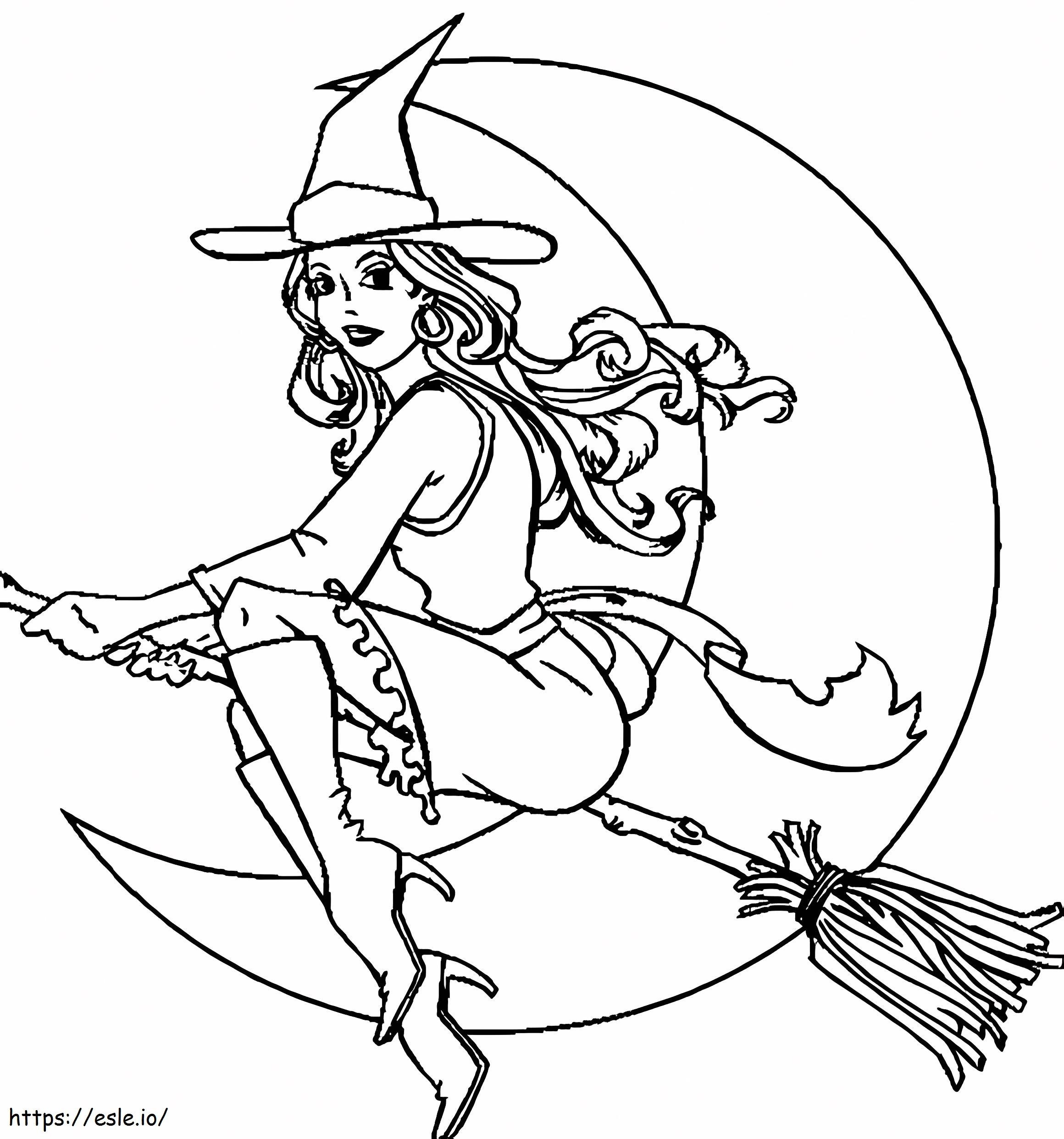 Flying Witch coloring page