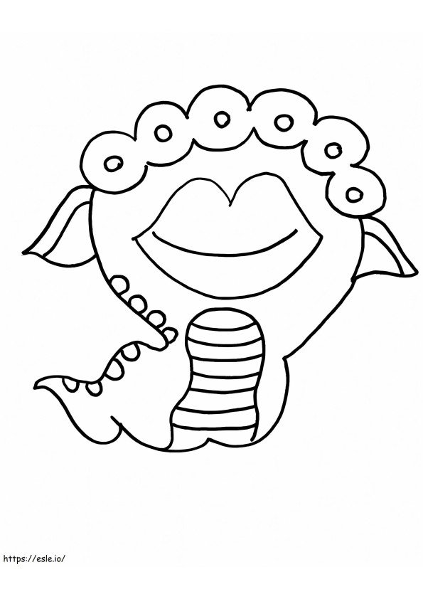 Eyed Monster coloring page