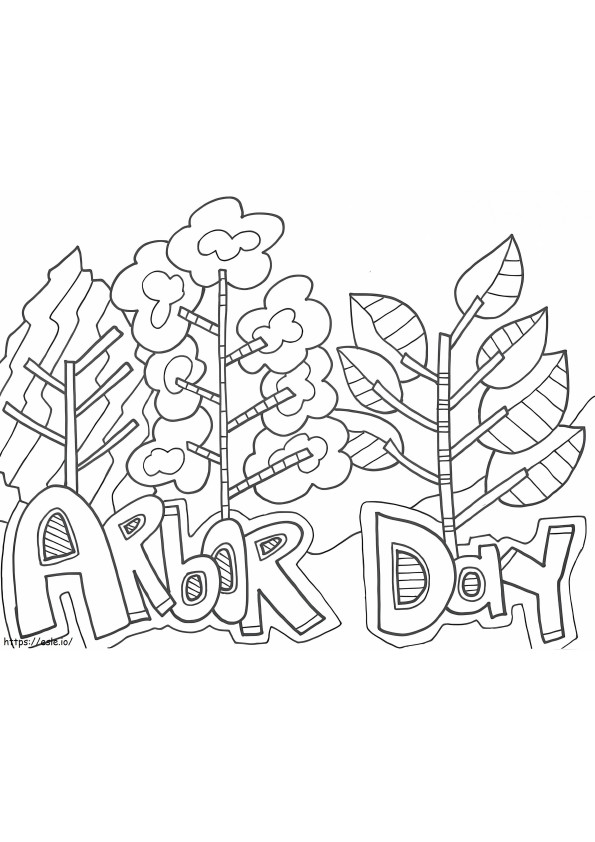 Arbor Day 3 värityskuva