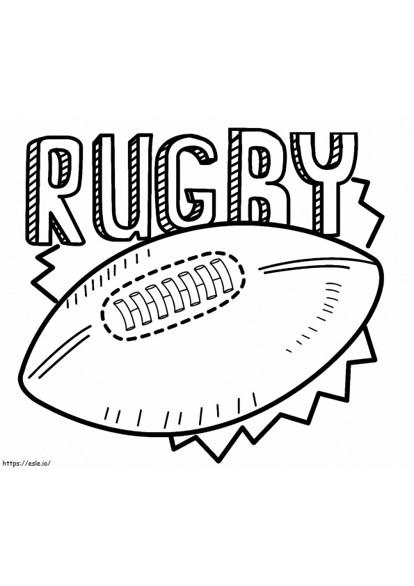 Free Printable Rugby coloring page