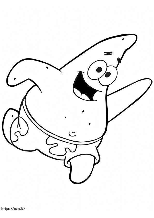 Patrick Star Running coloring page