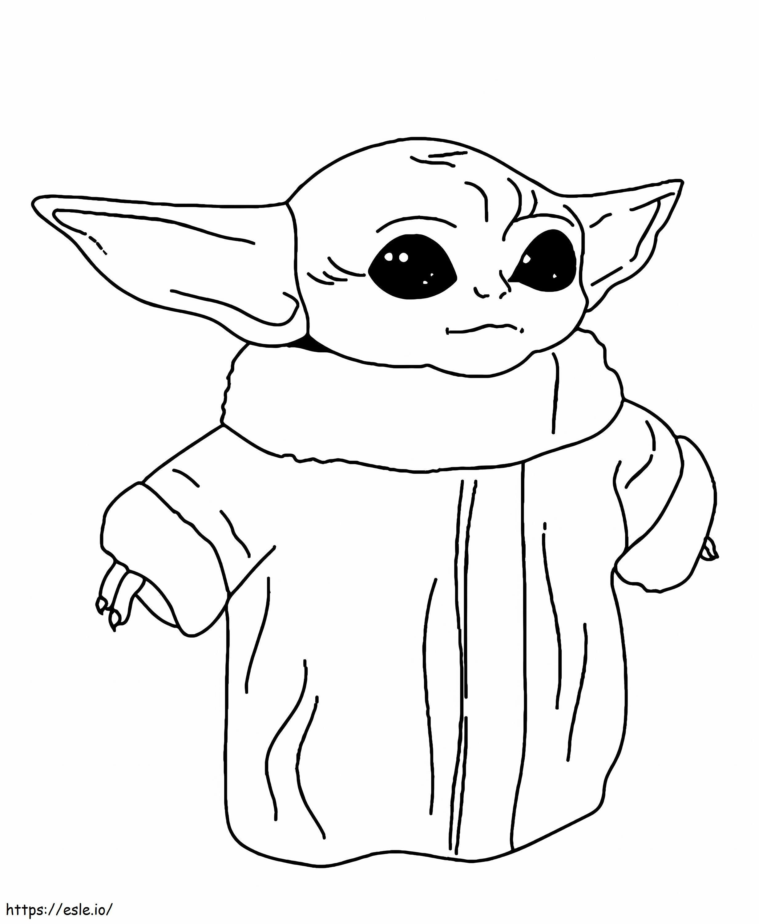 Yoda Kawaii para colorir