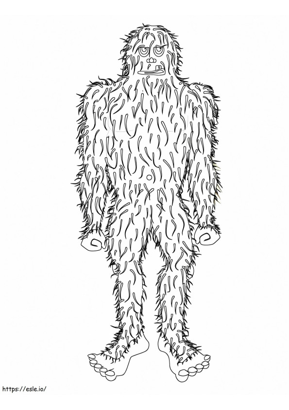 Coloriage Bigfoot mystérieux 1 à imprimer dessin