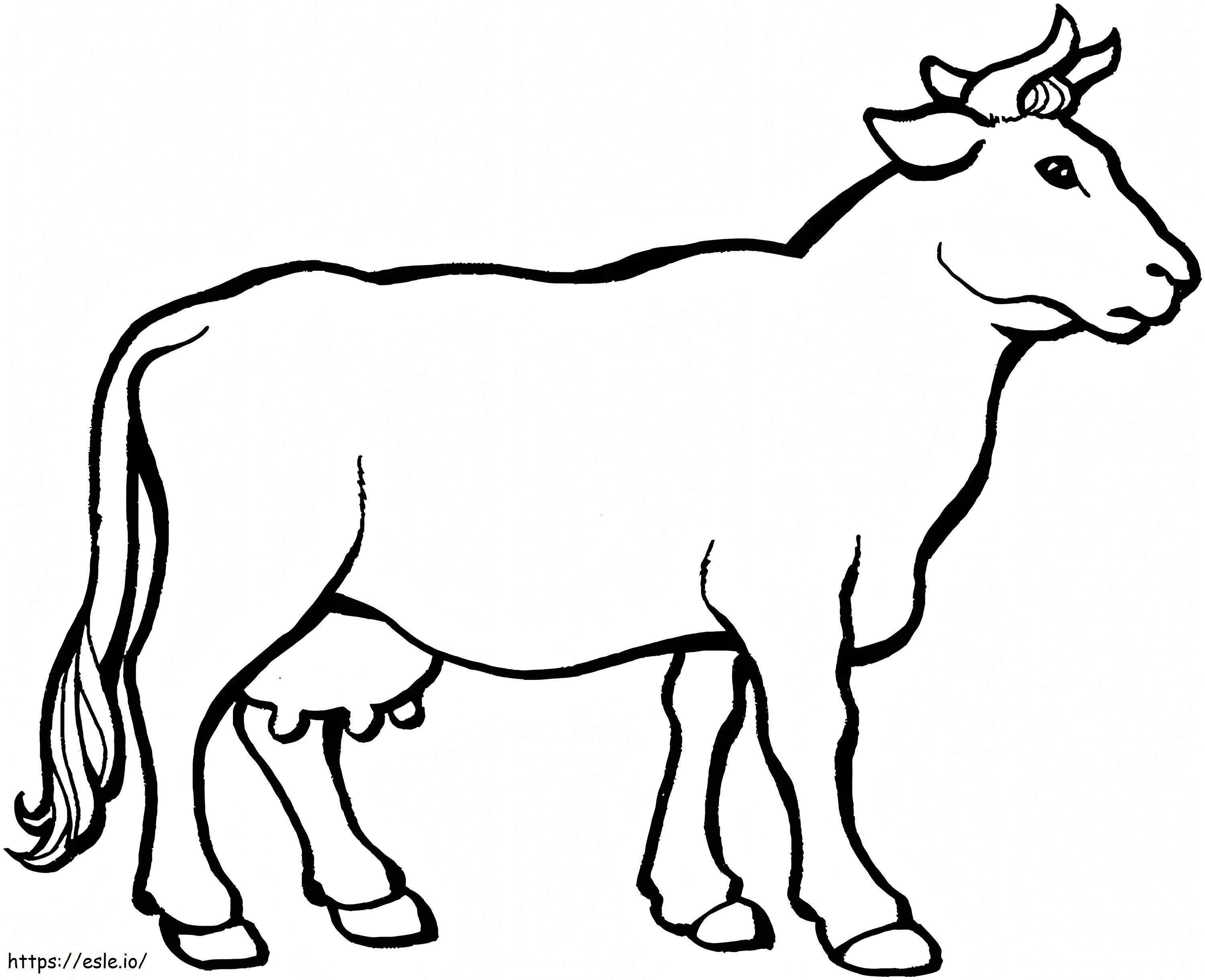 Free Cow coloring page