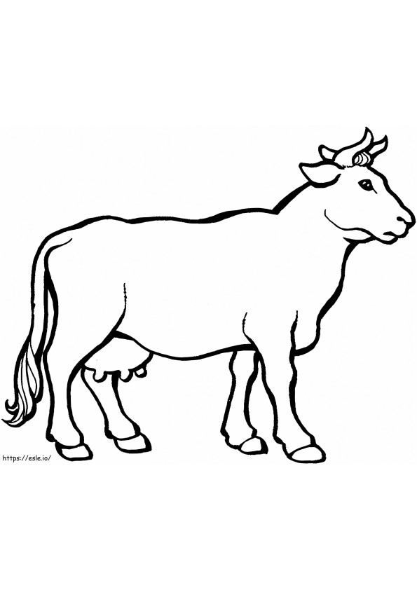 Ilmainen lehmä värityskuva
