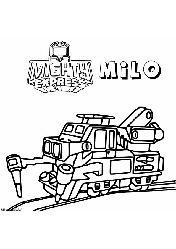 Coloriage Le mécanicien Milo de Mighty Express à imprimer dessin
