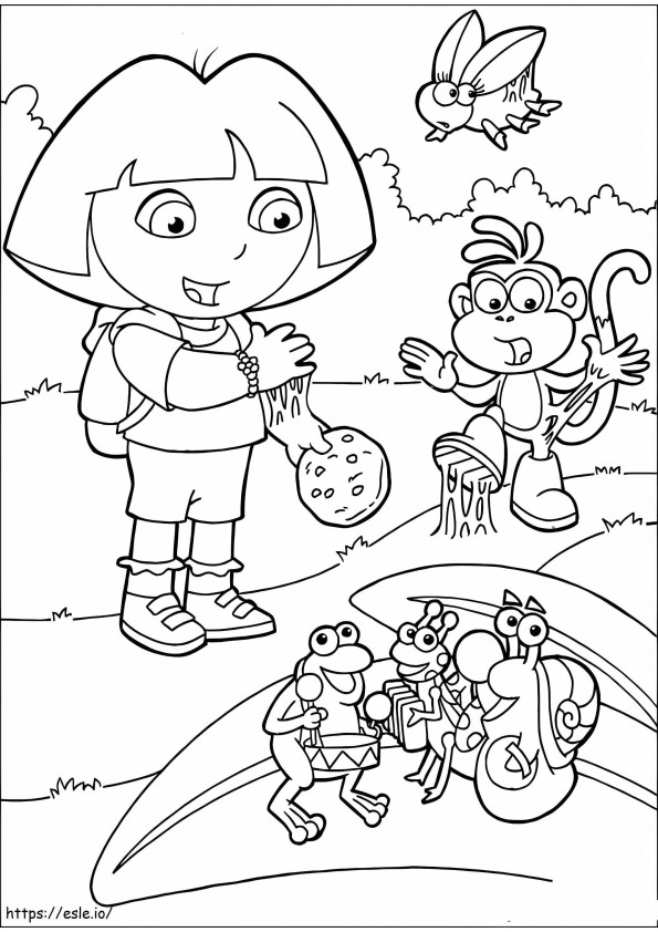 Coloriage Gratuit Dora l'exploratrice à imprimer dessin