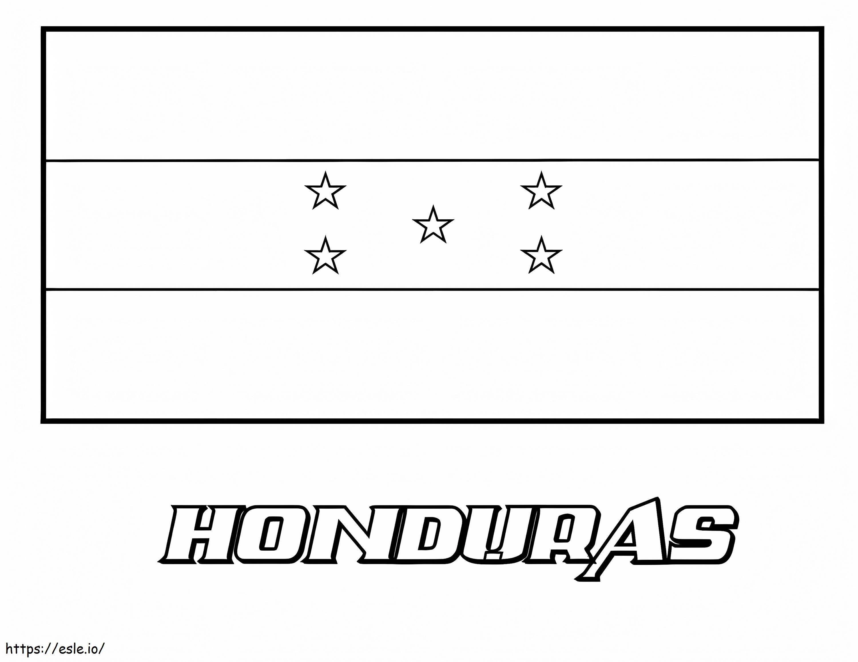 Vlag Van Honduras kleurplaat kleurplaat