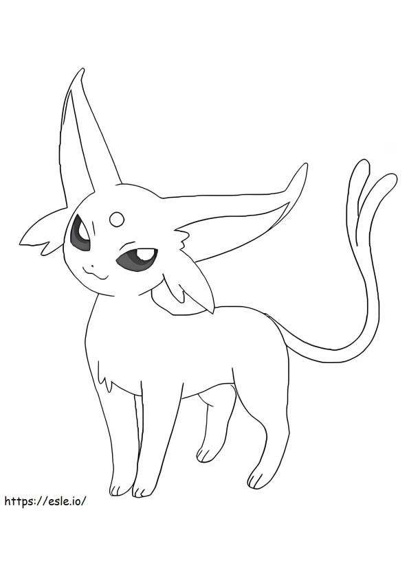 Espeon 3 coloring page