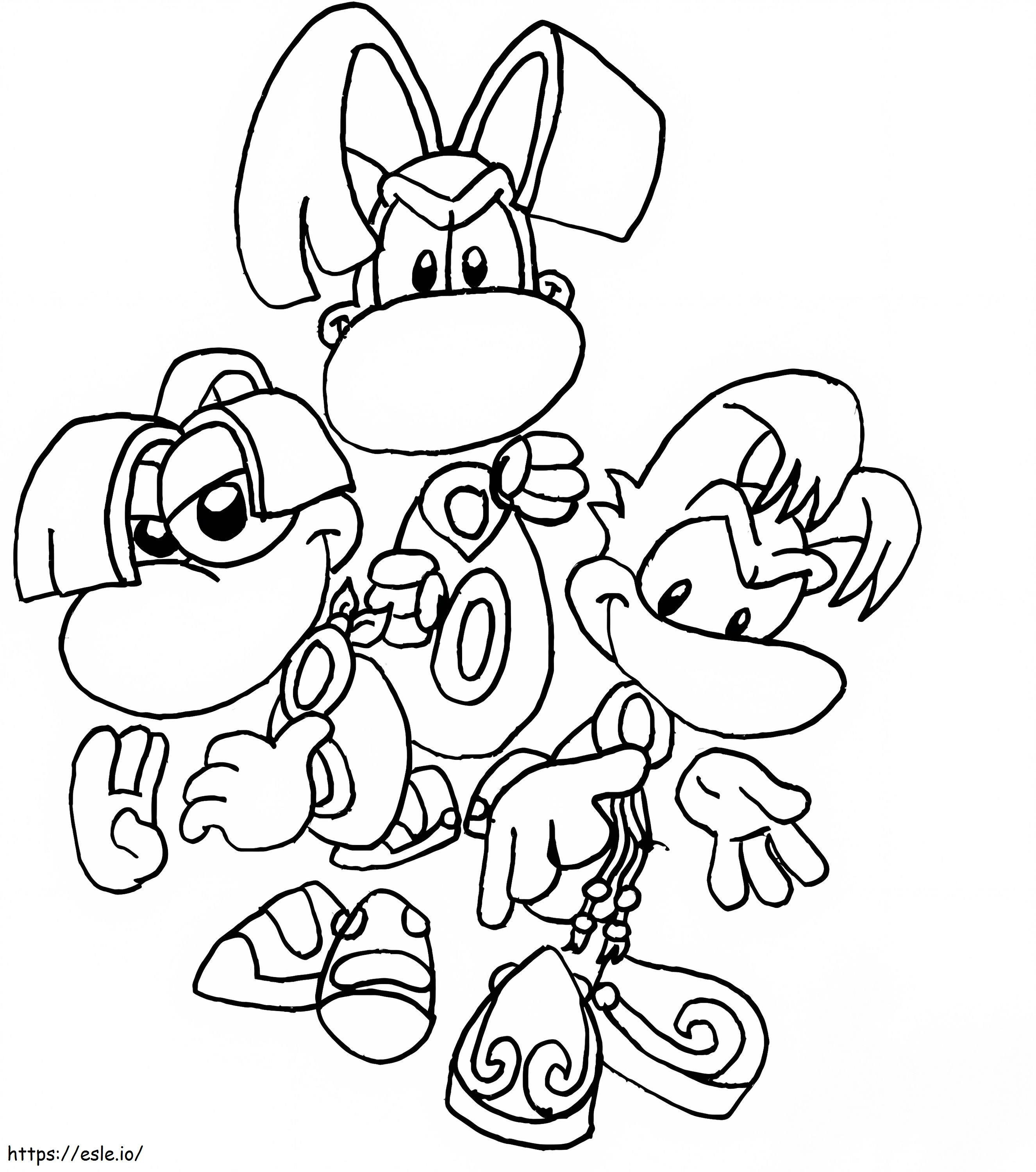 Free Rayman coloring page