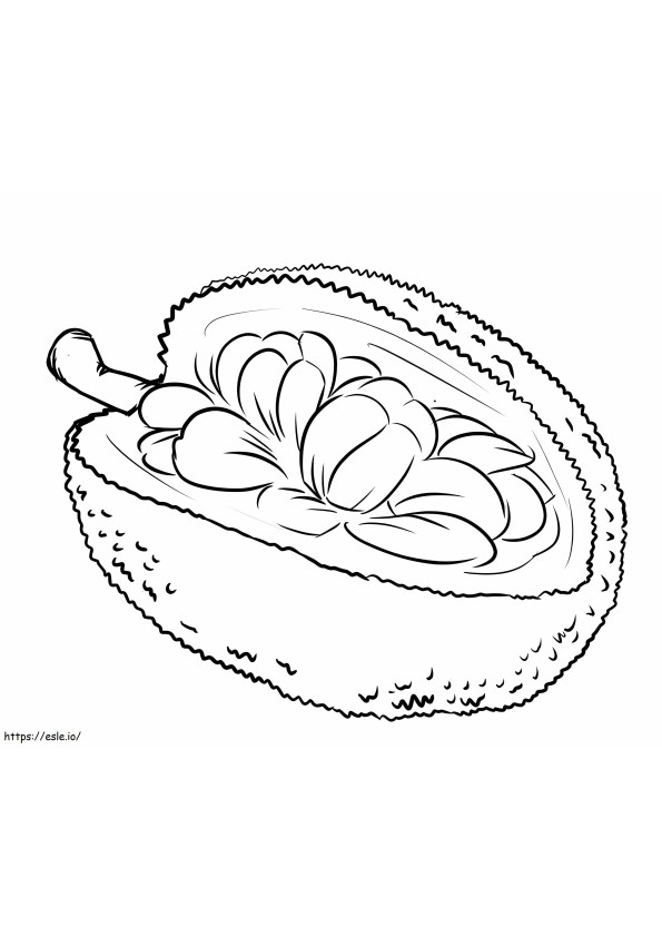 Coloriage Fruit Durian à imprimer dessin