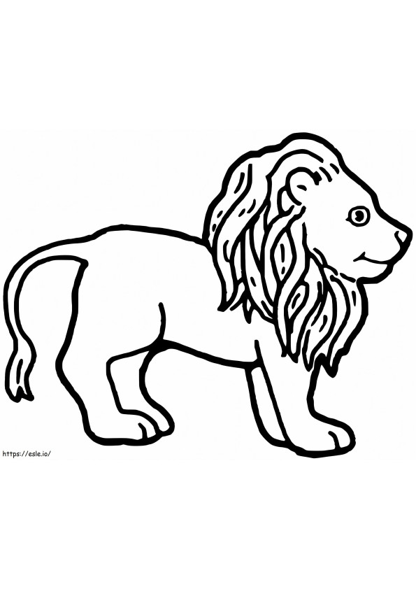 Coloriage Lion imprimable à imprimer dessin