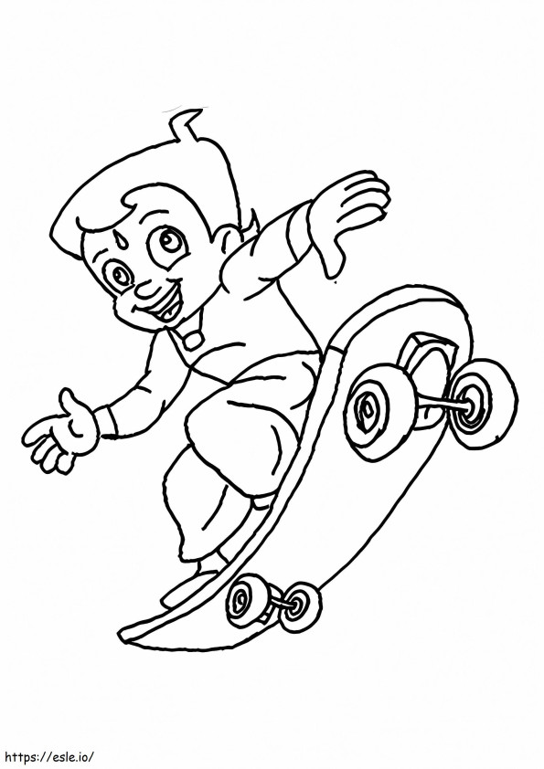 Bheem The Chaser A4 coloring page
