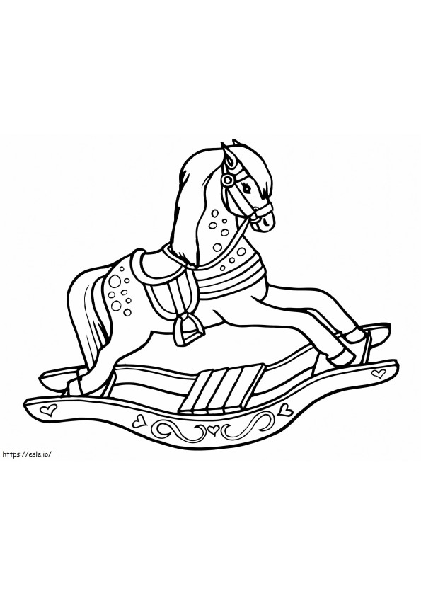 Cavalo de balanço para impressão grátis para colorir