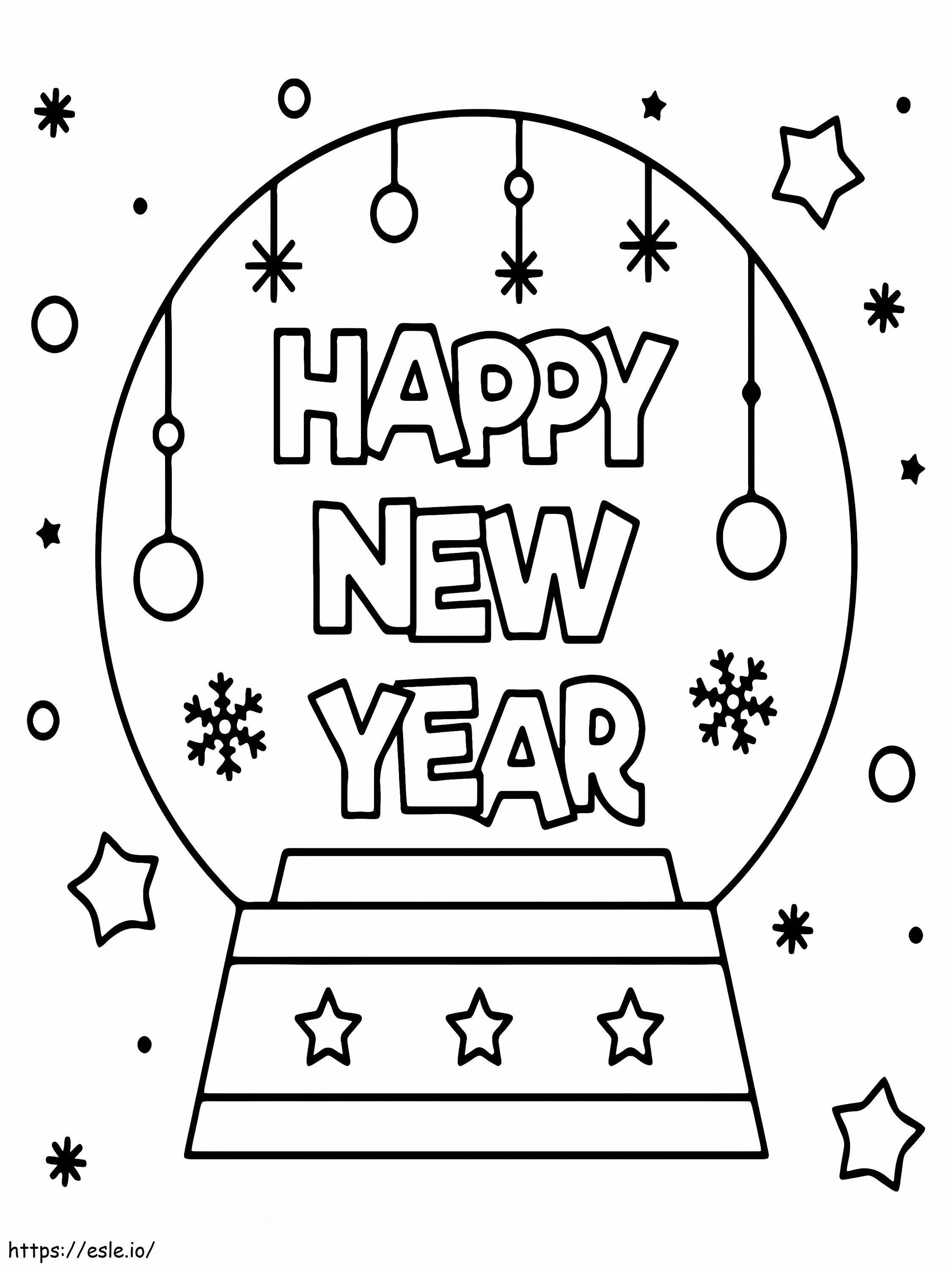 Happy New Year Coloring 11 coloring page