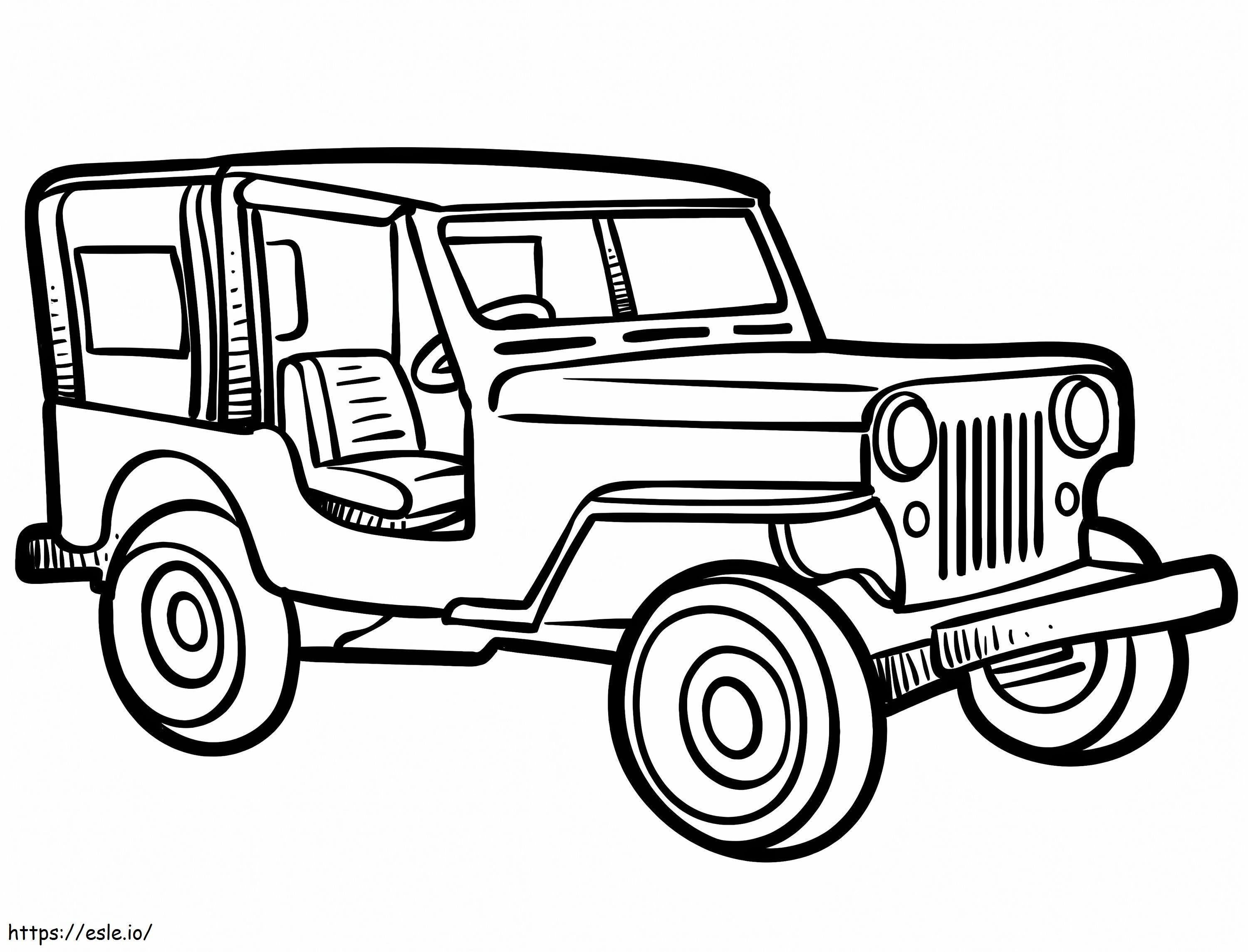 Jeep para impressão grátis para colorir