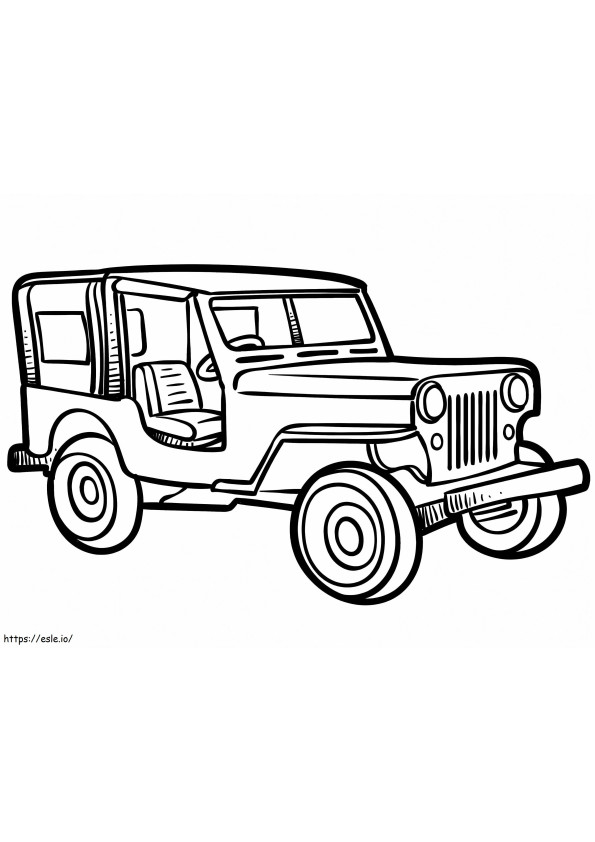 Jeep gratis afdrukbaar kleurplaat