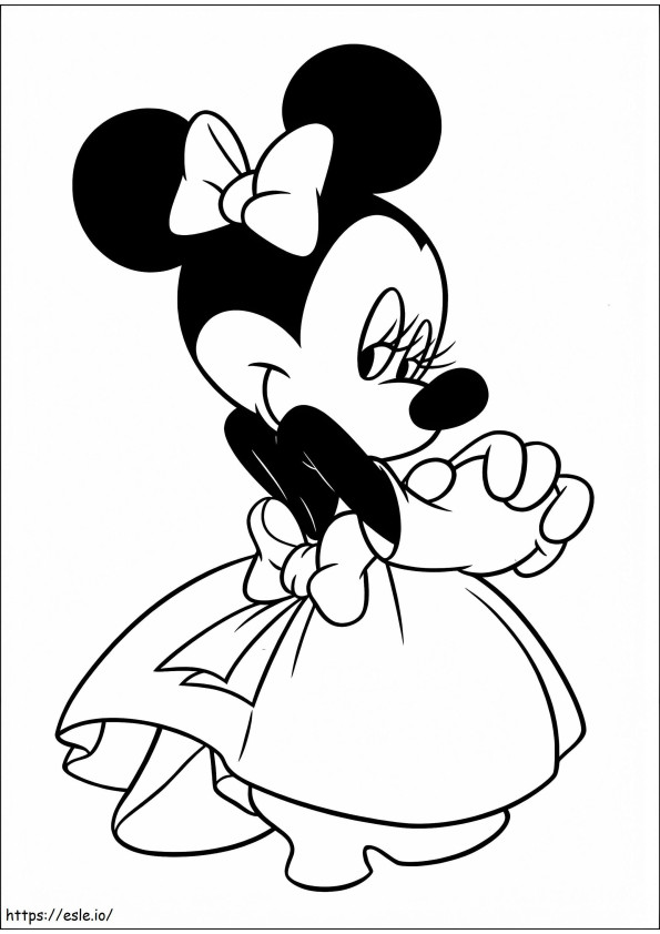 Minnie Mouse este timidă