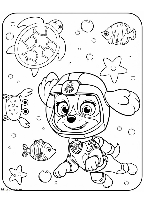 Skye From Paw Patrol 4 coloring page