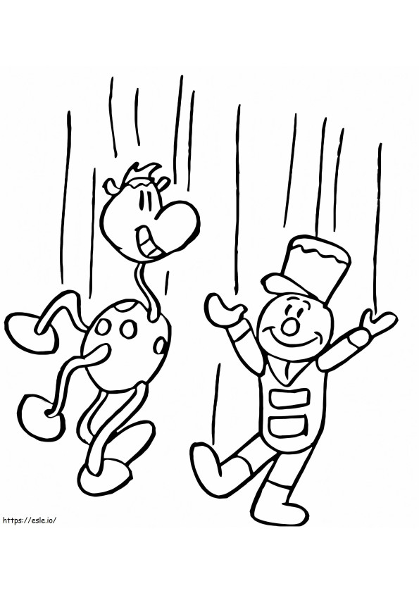 Funny Puppets coloring page