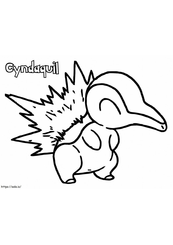 Cyndaquil Pokemon värityskuva