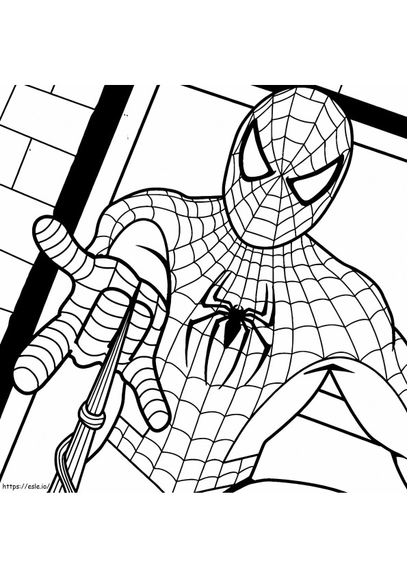Kind Spider-Man kleurplaat