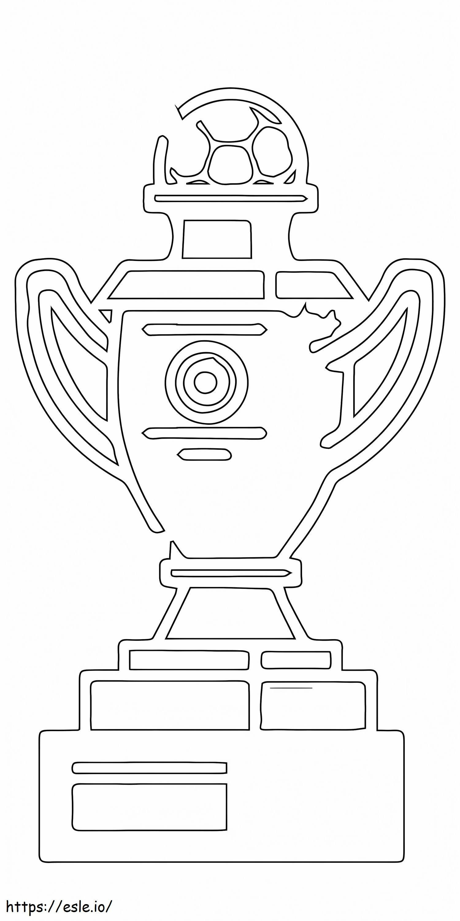 Coloriage Trophée de la coupe du monde de football à imprimer dessin