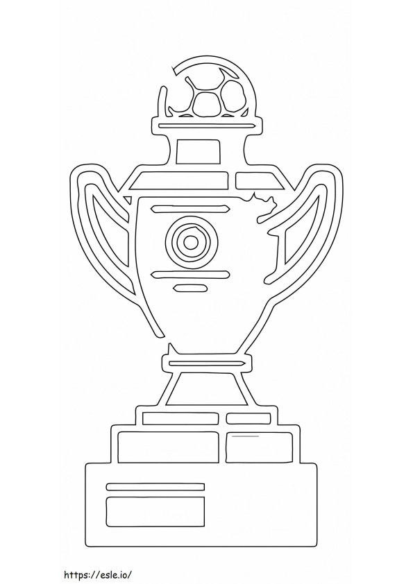 Coloriage Trophée de la coupe du monde de football à imprimer dessin