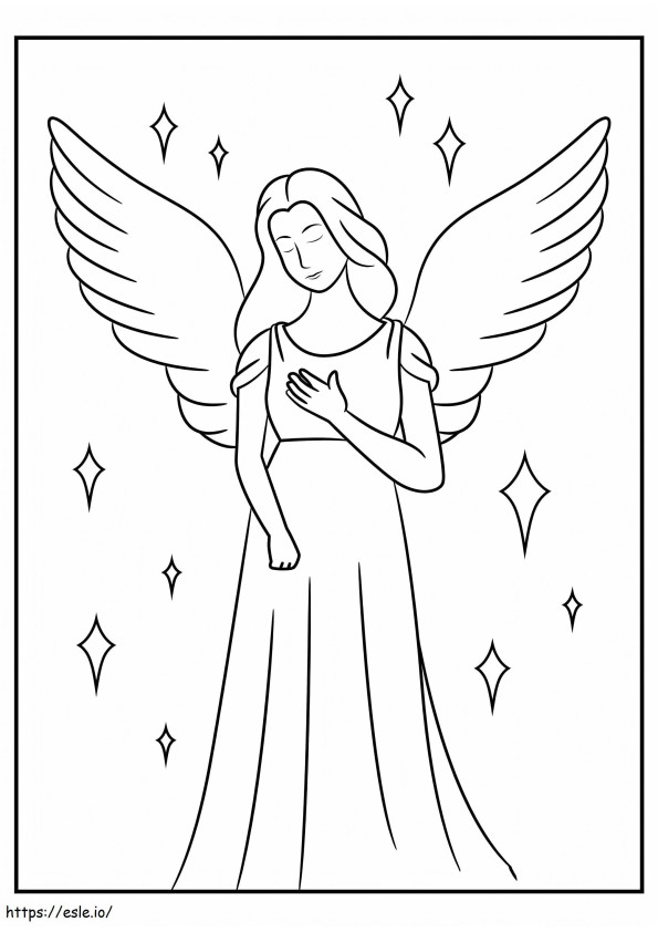 Angel With Wings coloring page