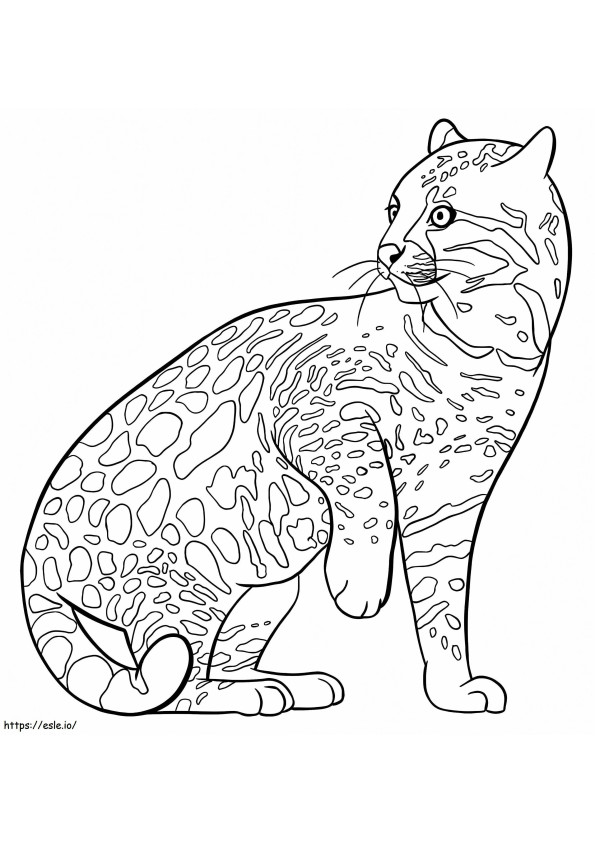 Free Ocelot coloring page