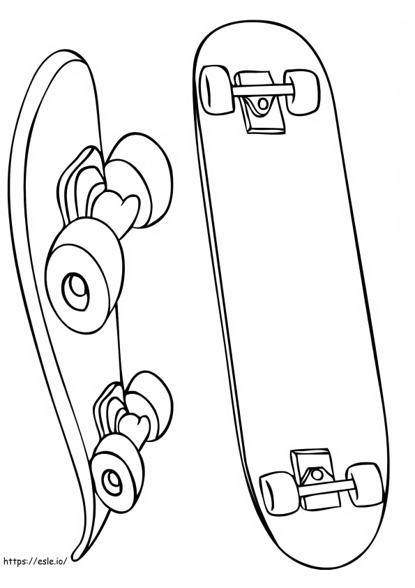 Dua Skateboard Gambar Mewarnai