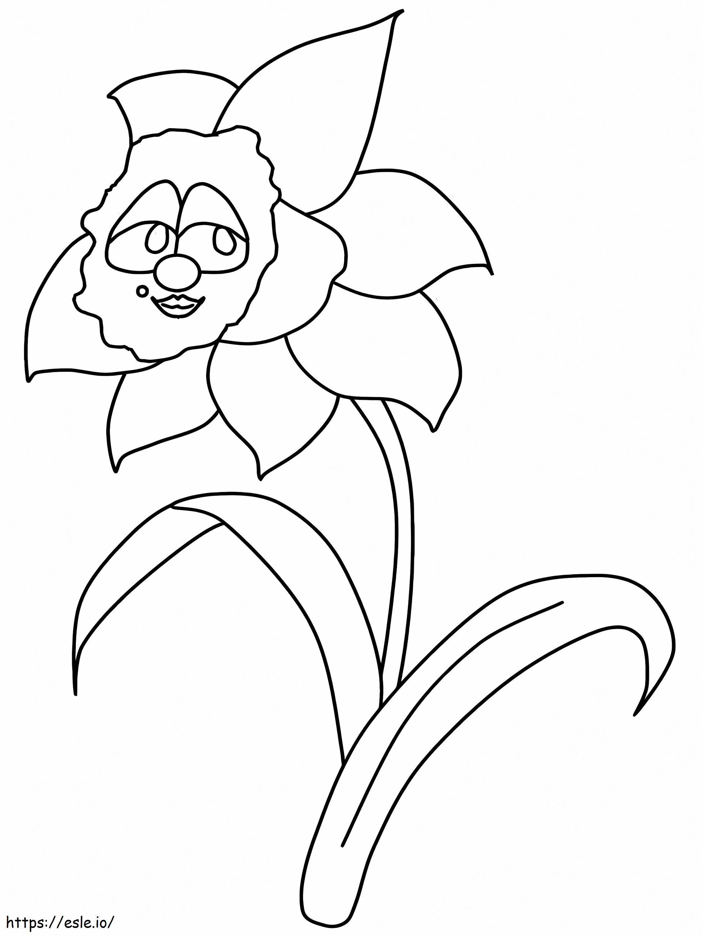 Funny Daffodil coloring page