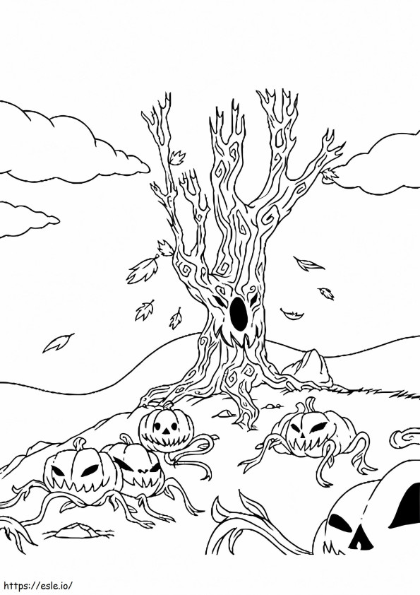 Halloween Pumpkin Patch coloring page