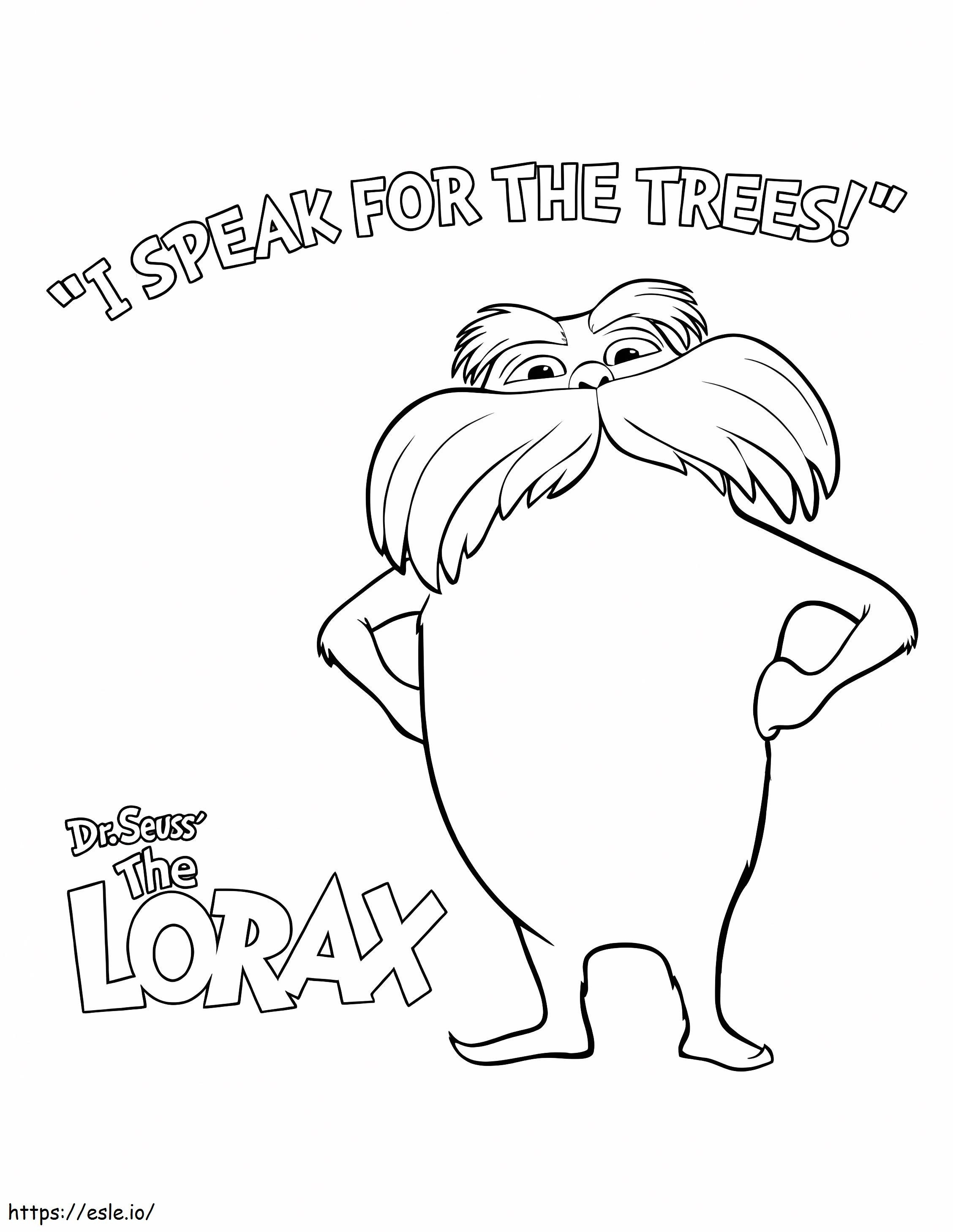 The Lorax 1 coloring page